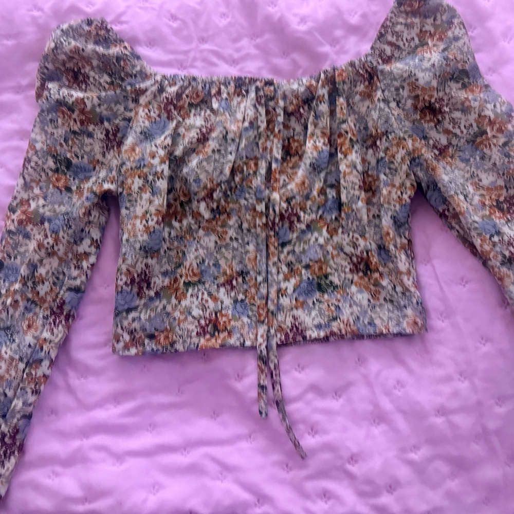 SHEIN Floral Off-Shoulder Blouse - Multicolor
